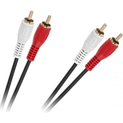 Kábel 2 x RCA - 2 x RCA 1,5m čierny 4mm