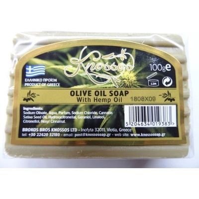 Knossos prírodné olivové mydlo s konopným olejom 100 g