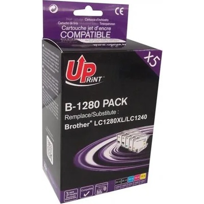 Compatible Мастилница UPRINT LC1280XL / LC1240, BROTHER, (2BK+C+M+Y) (LF-INK-BROT-LC1240-Pack)