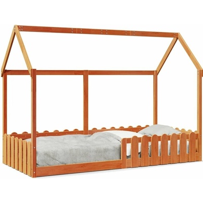 vidaXL 850694 Dětská domečková postel Hnědá