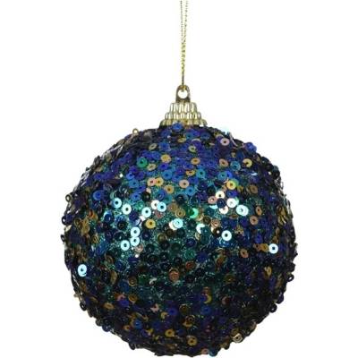 NENURODYTA_V Vánoční hračka na stromeček Decoris Emerald, modrá