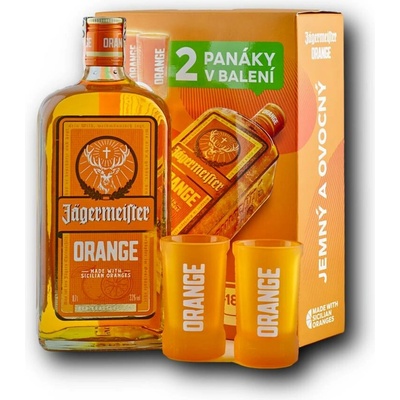 Jagermeister Orange 33% 0,7 l (dárkové balení 2 sklenice)