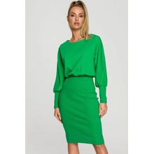 Dress in M690 Knit combination of plain zelená