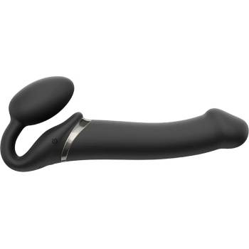 Image 1 of Strap On Me 3 Motors Vibrating Silicone Bendable Strap-On Black L
