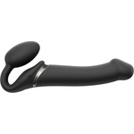 Strap On Me 3 Motors Vibrating Silicone Bendable Strap-On Black L