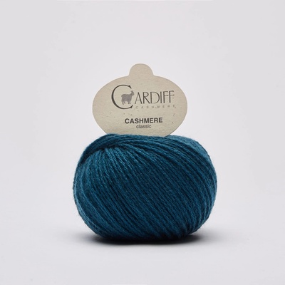 CASHMERE CLASSIC Cardiff Cashmere Farby CASHMERE: 649 modrý petrol mix