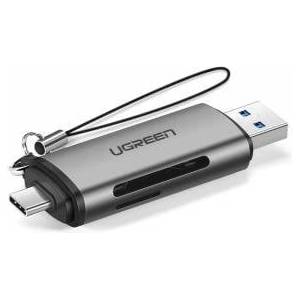Ugreen sd / micro sd card reader for usb 3.0 / usb type c 3.0 gray (50706)