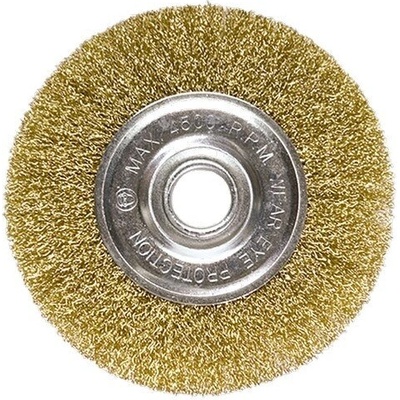 MTX Четка за ъглошлайф, 125 mm, вътрешен D 22 mm, плоска, вълнообразна стоманена тел MTX