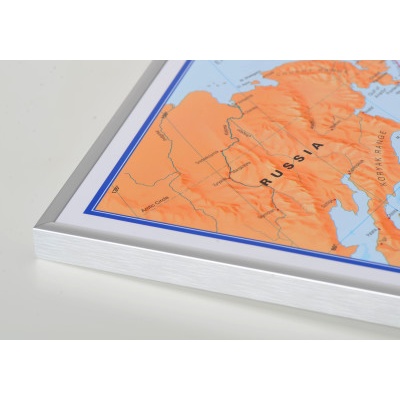 Atlas Print Pravoslavné monastýry v Rusku - nástěnná mapa 120 x 160 cm Varianta: mapa v hliníkovém rámu, Provedení: stříbrný rám