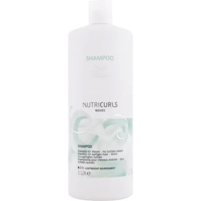 Wella NutriCurls Waves Shampoo 1000 ml шампоан за укрепване на къдрици за вълнообразна коса за жени