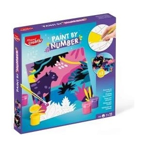 Maped Creative painting by numbers leopard/bird