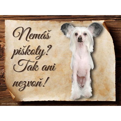 Sport hobby Cedulka Čínský chocholatý pes II Piškoty CP638 20 x 15 cm