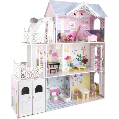 Wooden Дървена къща за кукли Wooden - Ния, на 3 нива (TL403001)