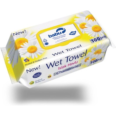 Babu vlhčené ubrousky Chamomile Heřmánek 100 ks