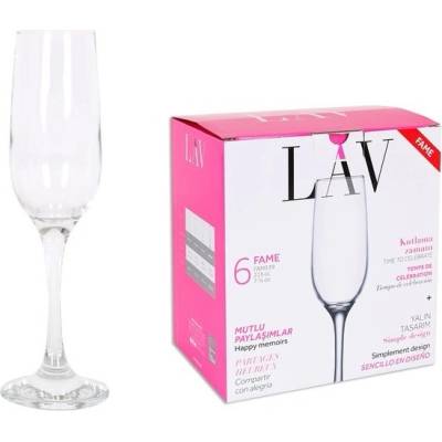 Lav Pohár Fame sklenený na šampanské 6 x 215 ml
