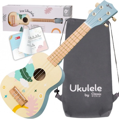 Classic World dřevěná ukulele kytara modrá – Zboží Dáma