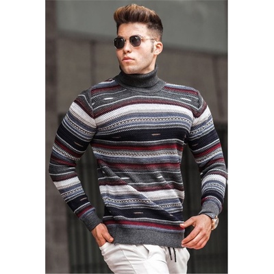 Madmext Мъжкки пуловер - шарен 308532 (308532_Антрацита)