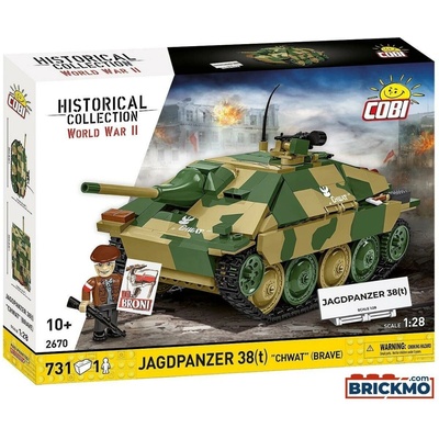 Cobi 2670 II WW Jagdpanzer 38(t) "CHWAT" (BRAVE), 1:28, 731 k, 1 f – Zboží Dáma
