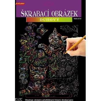 SMT Creatoys Škrabací obrázek duhový A4 23x32cm 3 druhy
