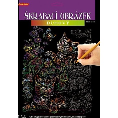 SMT Creatoys Škrabací obrázek duhový A4 23x32cm 3 druhy