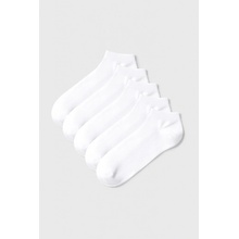 Jack & Jones 5PACK Bambusové ponožky Basic kotníkové bílá