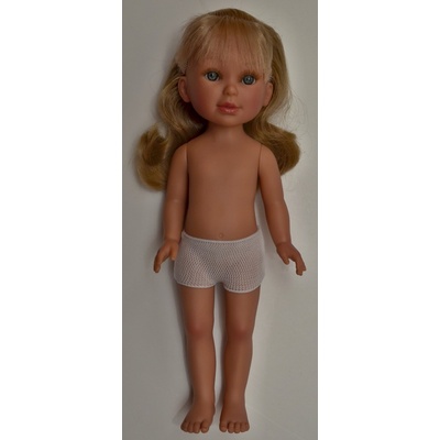 Vestida de Azul Realistická Paulina bez oblečení 33 cm blonďaté vlasy s ofinou