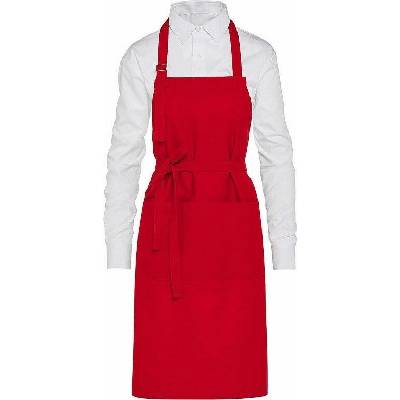 SG Accessories Bistro Ex JASSZ Bistro Hrubá keprová zástěra Lisbon s velkou přední kapsou Červená