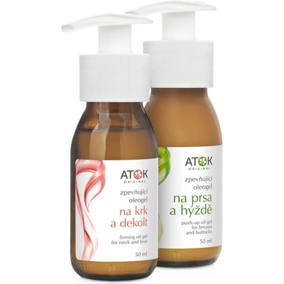 Original Atok Zpevňující oleogel na krk a dekolt 50 ml + Zpevňující oleogel na prsa a hýždě 50 ml