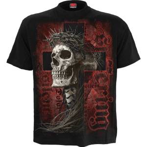 SPIRAL мъжка тениска spiral - silent suffering - черна - k137m101 - metalshop - 47,88 лв