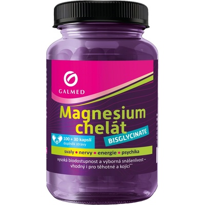 Galmed Magnesium chelát Bisglycinate 100 + 30 kapslí