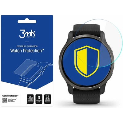 3mk Самовъзстановяващо се защитно покритие за дисплея на Garmin Venu 2 Plus (прозрачен) - 3MK ARC Watch Screen Ptotection (3 броя) (3MK2406)