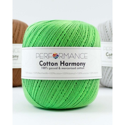 Performance Bavlněná příze Cotton Harmony 0333 - zelená 100g 560m