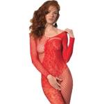 Passion Еротично цяло мрежесто боди "passion bs107 red