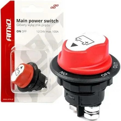 AMIO Hlavní vypínač autobaterie 12/24V max. 100A