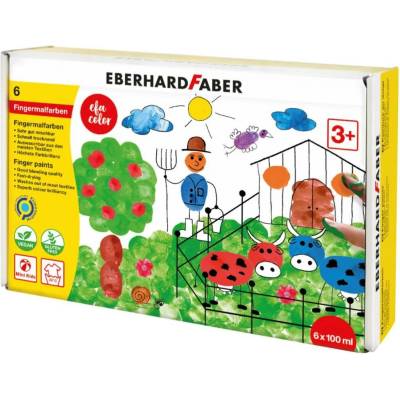 Eberhard Faber Prstové farby základné 6 x 100 ml