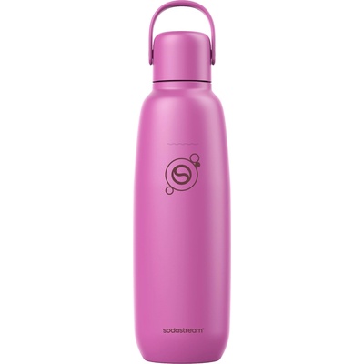 SodaStream Fizz & Go Stainless Steel Soda Bottle 0.9L Double Wall Insulated Thermos Bottle Keeps Hot & Cold for Carbonated Drinks Compatible with DUO, TERRA, ART, ENSO & More, Guava Pink - 1062419440