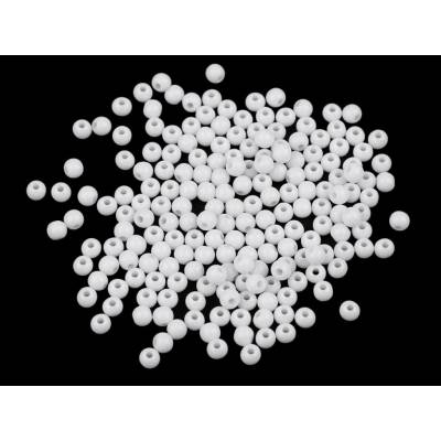 Stoklasa Plastové korálky Color Ø4 mm Balení: 20 g, Varianta: 1 bílá 1 bílá