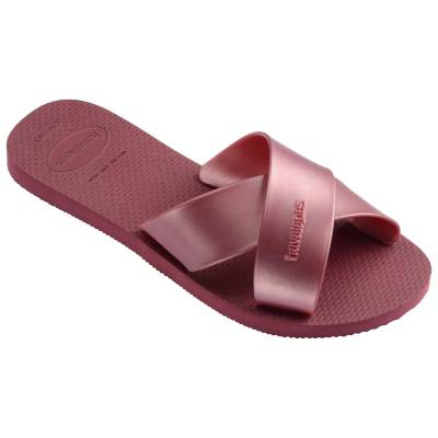 Дамски сандали Havaianas Women's Aqua Metallic Sandals - Amaranth - размер 39/40 (Brazil) (125-1255-0414)