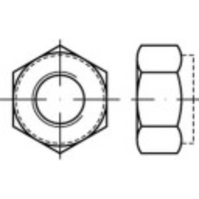 TOOLCRAFT TO-5430225 šesťhranné matice M16 ocel glavanizované zinkom 100 ks