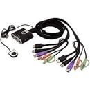 KVM přepínače Aten CS-692 DataSwitch 2:1 (kláv.,HDMI,myš,audio) USB, s kabely, DO