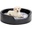 vidaXL 69x59x19 cm black/grey plush/pleather 171253