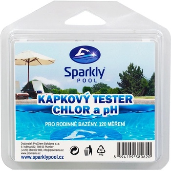 Sparkly POOL Kvapkový tester bazénovej vody chlór a pH