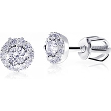 Cutie Diamonds Skvostné kôstkové náušnice z bieleho zlata s briliantmi DZ9002-3100-30-00-X-2