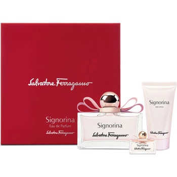Salvatore Ferragamo Signorina Gift Set - EDP 100 ml + Body Lotion 50 ml + EDP 5 ml за жени