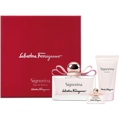 Salvatore Ferragamo Signorina Gift Set - EDP 100 ml + Body Lotion 50 ml + EDP 5 ml за жени