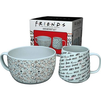 FRIENDS Breakfast Set Mug + Bowl Doodle 380 ml 580 ml