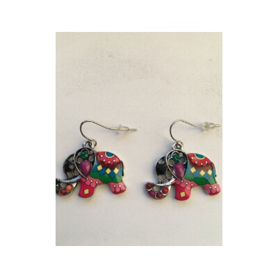 Fashion Jewelry smaltované slony 4-m305
