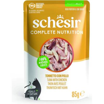 Schesir Complete Nutrition Filet v želé tuňák s kuřecím 6 x 85 g