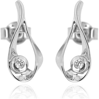 Zlatnictví U Kostela zlaté náušnice jemné lístečky 2291b