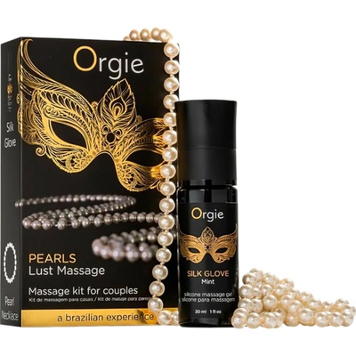 Orgie Pearls Lust perlový náhrdelník a masážny gél 30 ml
